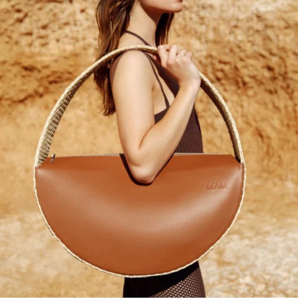 MAM RAFFIA ROUND LARGE BAG NWT